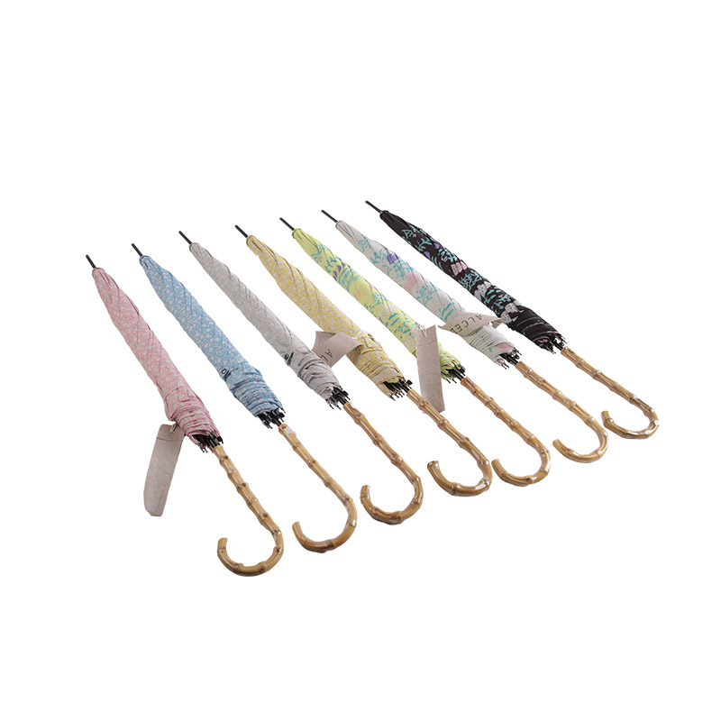 KostenbesparendPongee met UV-gecoate rechte paraplu-0E6B0106