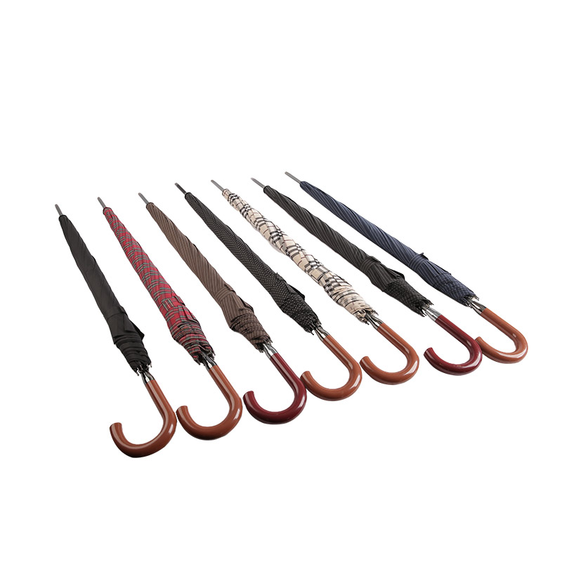 Goede stevigheid Pongee Rechte paraplu-0E6B0175