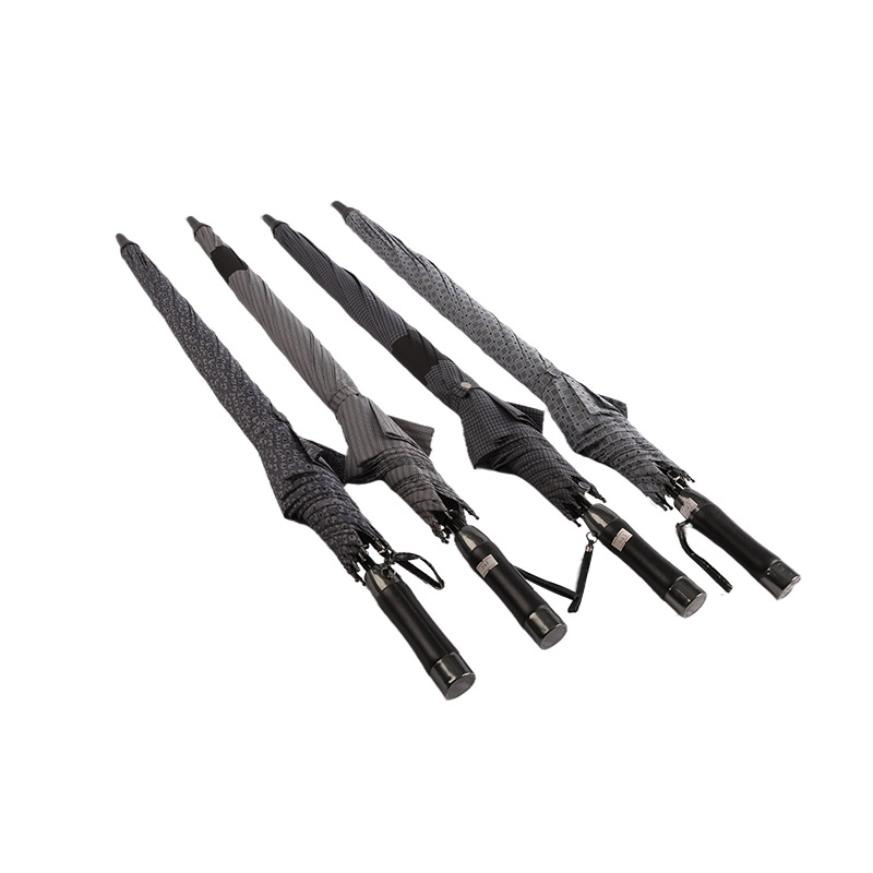 Stripe Business Can Be Automatic Pongee Rechte paraplu-0E6B0233