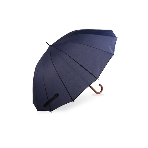 Dome Pure handmatige houten handgreep pongee rechte paraplu-0E6B0247 Dome Pure handmatige houten handgreep pongee rechte paraplu-0E6B0247