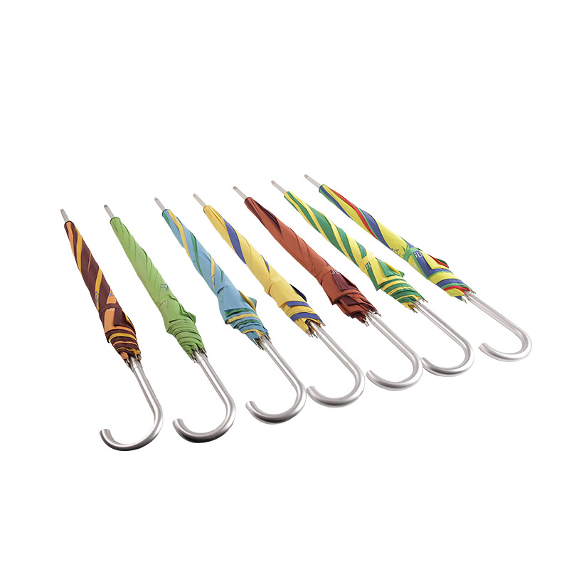 Driekleurige Vision Is Strong Pongee Rechte paraplu-0E6B0283