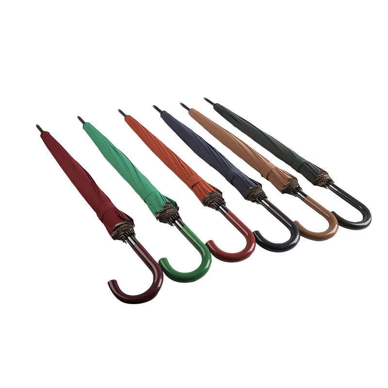 Robuuste en betrouwbare pongee rechte paraplu-0E6B0295