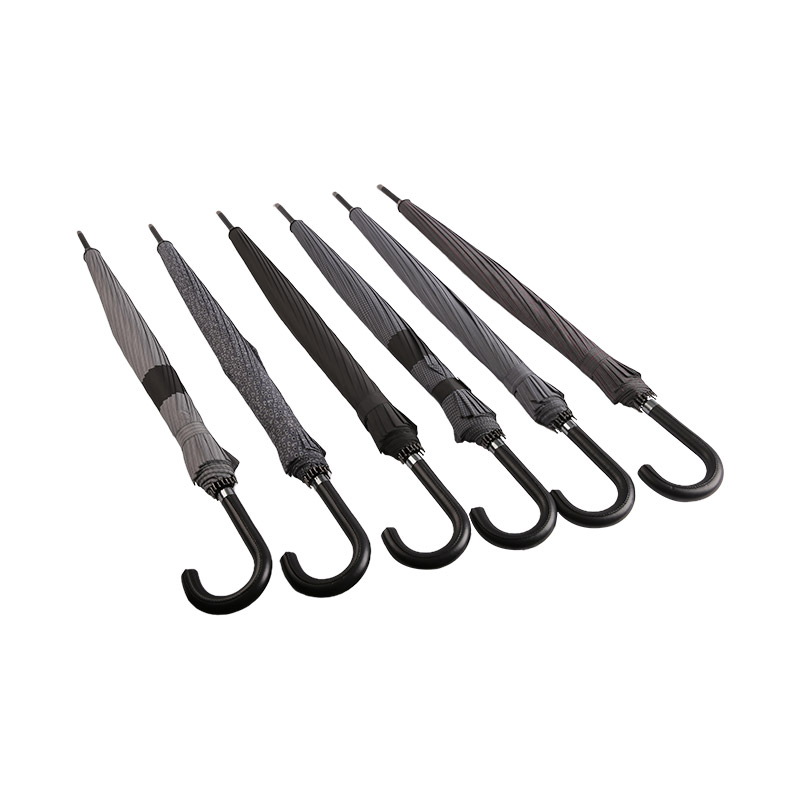 Donkere koffiekleur Gemakkelijk te repareren Pongee Rechte paraplu-0E6B0318