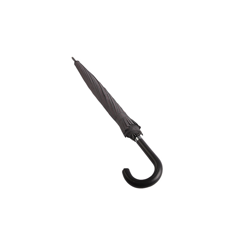 Donkere koffiekleur Gemakkelijk te repareren Pongee Rechte paraplu-0E6B0318