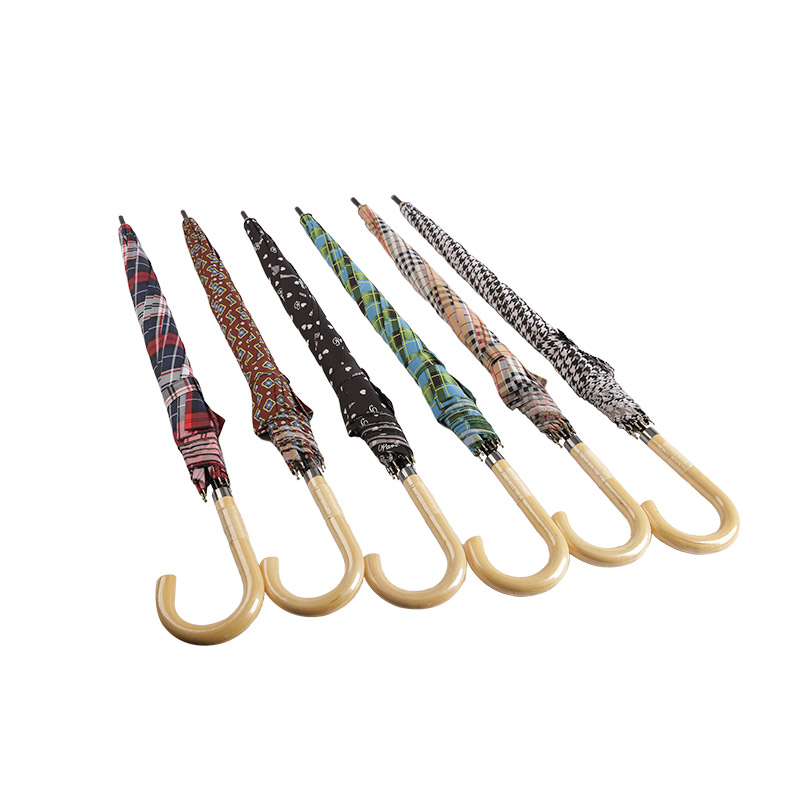 Stevige en omgekeerde pongee rechte paraplu-0E6B0338