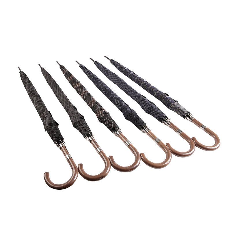 Lichtgewicht en geschikt voor mannen Pongee Rechte paraplu-0E6B0362