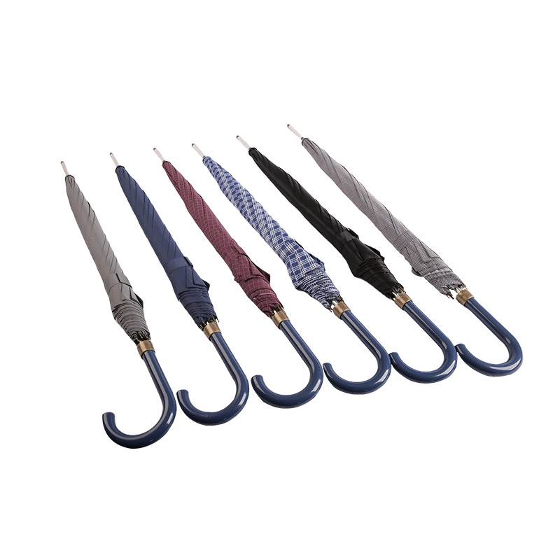 Puntige weerhaak kan worden opgehangen Pongee Rechte paraplu-0E6B0388