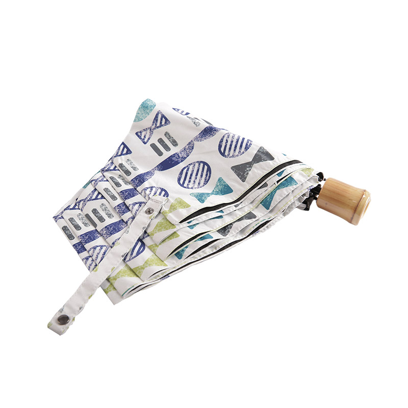 Mini Meerdere Patronen Pongee Met Gecoate Drievoudige paraplu-0E6B0423