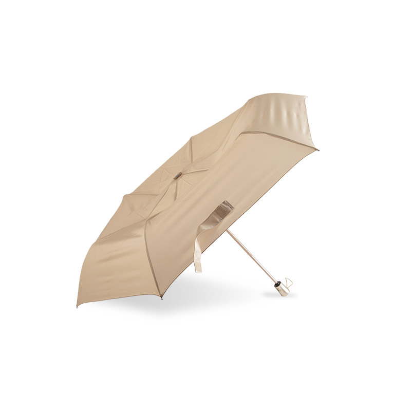 Apricot Atmosphere Pongee Drievoudige paraplu-0E6B0465