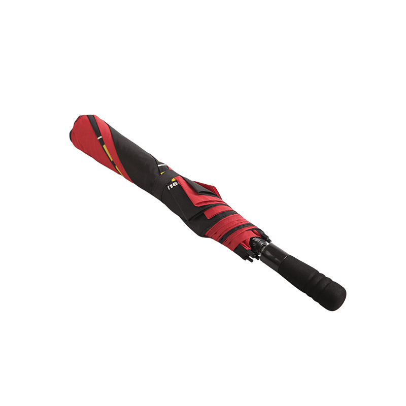 Tweekleurige Logo Pongee Tweevoudige paraplu-0E6B0556