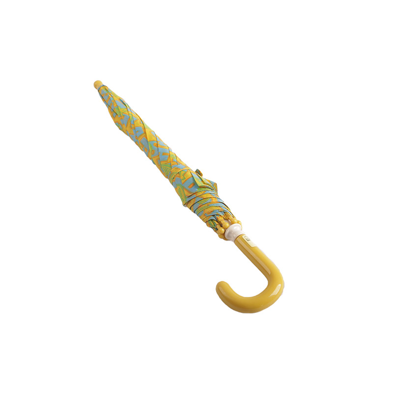 Geel alfabet kleurblok pongee kinderparaplu-0E6B0570