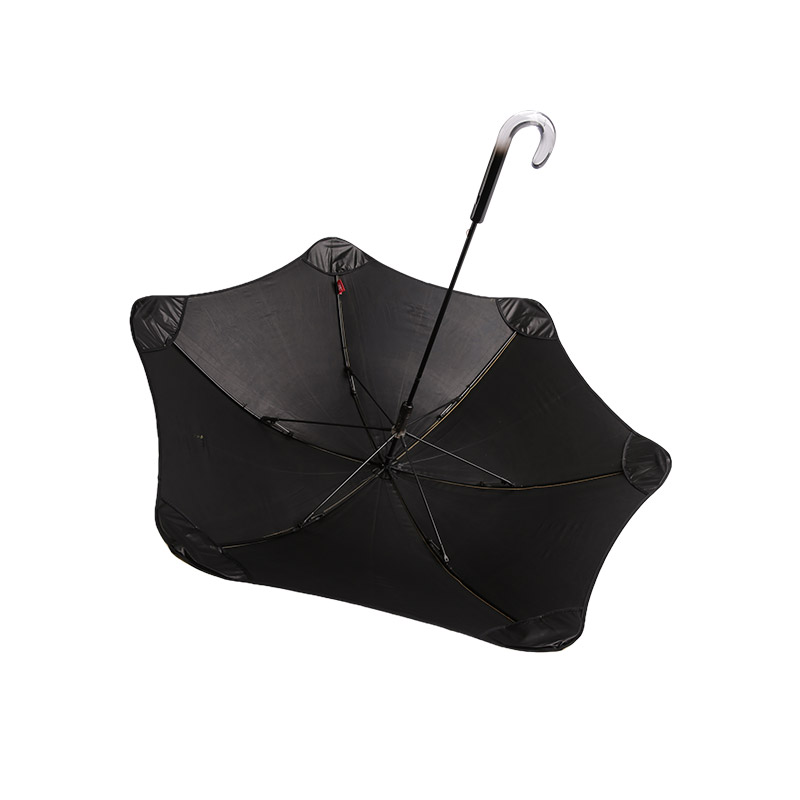 Eenvoudige gele onregelmatige pongee met gecoate kinderparaplu-0E6B0615