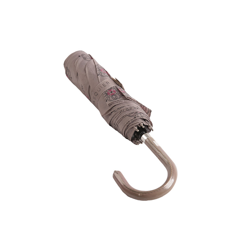 Lichte kleurendruk polyester drievoudige paraplu-0E6B0739