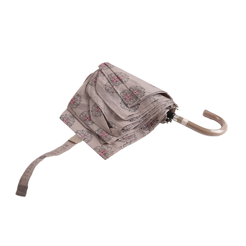 Lichte kleurendruk polyester drievoudige paraplu-0E6B0739